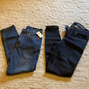 Gap Size 4 / 27 Short Petite Jeans: NTW True Skinny Sky High + EUC Legging Jeans